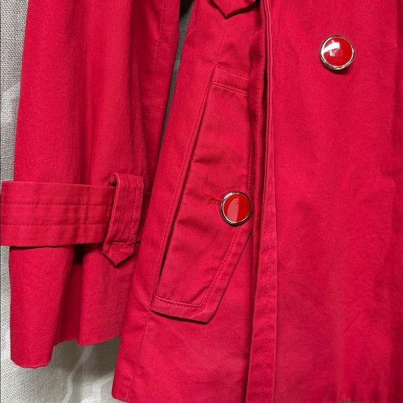 Banana Republic Vibrant Red Trench Coat size medium - Picture 3 of 9